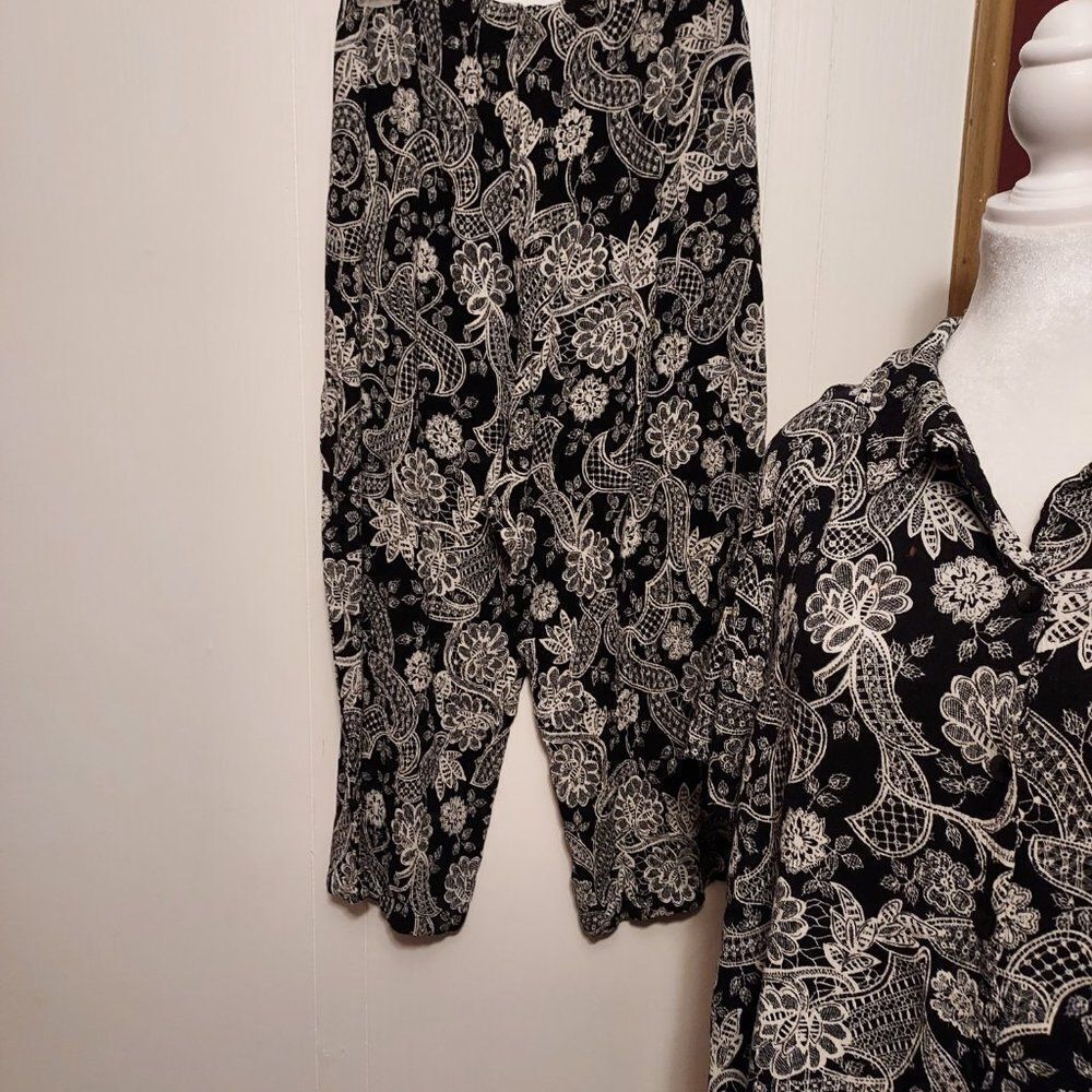 Kathie lee Woman 2 piece set 22/24 VGC 100% Rayon - Picture 3 of 5
